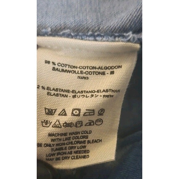 Free People Military Jean Denim Jacket Women's Small Blue Distressed - Picture 7 of 11